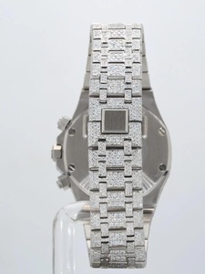 Luxury men's Stainless Steel Watch Round Case Analog Quartz <b>Chronograph</b> Sapphire Crystal Dial Folding Clasp - Product Image 5