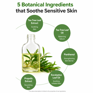 Loción Facial con Extracto de Árbol de Té, Control de Grasa, Hidratante, Calmante, Crema para el Cuidado de la Barrera Cutánea para Piel Sensible, Corea - Product Image 5