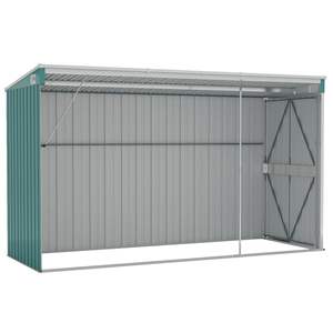 Structure de rangement murale en acier galvanisé pour abri de jardin vert 46.5 po x 113.4 po x 70.1 po - Product Image 6
