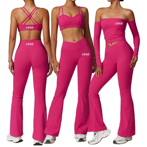 Women's Workout Activewear Set Seamless Yoga Sports Bra and Stretch High <b>Waist</b> <b>Leggings</b> Gym Clothing - Product Image 1