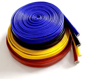 Manchon ignifuge en caoutchouc silicone tressé en fibre de verre - Product Image 1