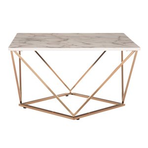 Modern Luxury Marble <b>Coffee</b> <b>Table</b> with Minimalist Metal Base for Sophisticated Living Rooms, Hotels and Commercial Spaces - Product Image 3