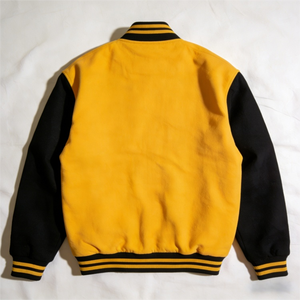 Wholesale Custom Embroidered Winter Varsity Jacket OEM Wool Stand Collar Front College Baseball Letter Pattern Back Logo - Product Image 2