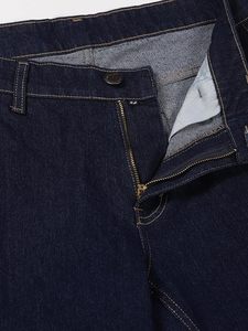 Jean ample vintage délavé foncé pour homme, taille mi-haute, coupe décontractée, 100 % coton, écologique - Product Image 6