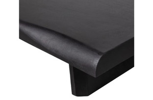 Table basse en bois minimaliste, faite à la main, mobilier moderne pour salon, finition noire, design en bois massif - Product Image 4