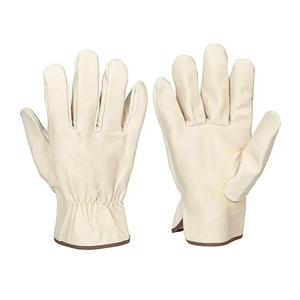 Top Cowhide Grain Leather Unlined Cotton Cuff <b>Drivers</b> <b>Gloves</b> High Performance Work Protection Abrasion Resistant Durable <b>Gloves</b> - Product Image 1