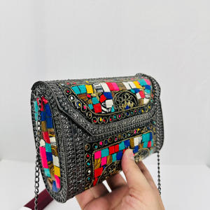 Polished Luxury Mosaic <b>Clutch</b> <b>Bag</b> Handmade Modern Evening Purse Sculpture Style <b>Clutch</b> <b>Clutch</b> <b>Bag</b> Bridal Wedding Purse - Product Image 6