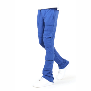 <b>Vintage</b> Casual Style Men Colorblock Stacked Sweatpants Heavyweight Fleece Flare <b>Track</b> <b>Pants</b> - Product Image 4
