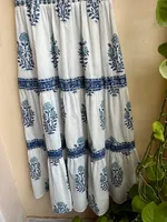Vestido Largo Maxi de Verano, Casual, Ecológico, con Estampado Floral Bordado a Mano, 100% Algodón, Sin Mangas, Cuello Halter