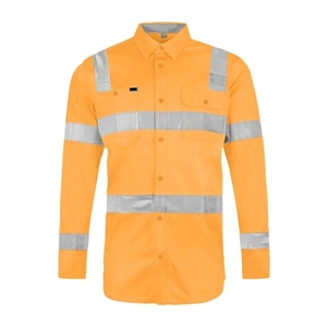 Chemise de travail réfléchissante en polyester pour adulte, haute qualité, respirante, décontractée, haute visibilité, logo personnalisé - Product Image 5