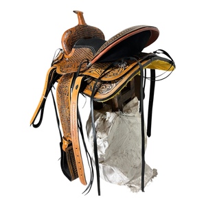 Premium Handcrafted Western Leather Saddle Genuine Cowhide Cowboy Horse Saddle for Trail Riding Ranch Work and <b>Equestrian</b> Sport - Product Image 5