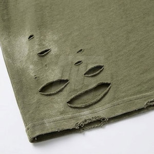 T-shirts délavés surdimensionnés en coton épais, style streetwear décontracté pour hommes - Product Image 4