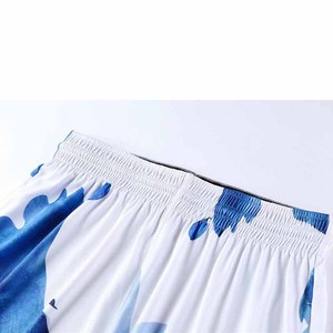 Shorts décontractés en polyester pour hommes grandes tailles, confortables, avec taille élastique et cordon de serrage, en toile unie, personnalisables, livraison rapide - Product Image 4