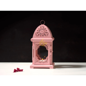 Lanterne de table décorative spéciale Ramadan, lanternes à bougies en métal multicolores avec éclairage floral design - Product Image 3