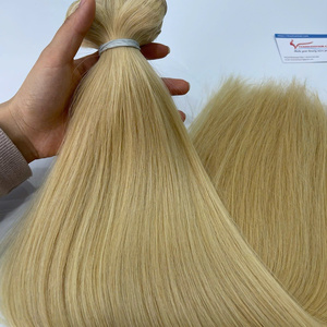 Extensiones de Cabello Humano Vietnamita 100% Natural, Color Rubio, Trama Lisa, Doble Trama, Sin Caída, Sin Enredos, Sedoso, Precio de Fábrica - Product Image 1