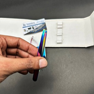 Pinzas de cejas de sujeción fuerte Pinzas de cejas profesionales de la mejor calidad para depilar el cabello Pinzas de cejas multicolores de plasma - Product Image 2