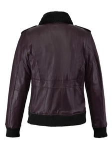 Chaqueta de cuero Dominik Purple Blouson para hombre - Product Image 3