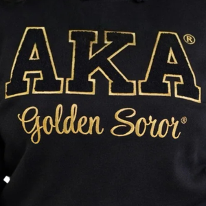 เสื้อสเวตเชิ้ตสีดำทอง โกลเด้น ซอร์โรร์ เชนิลล์ สำหรับผู้หญิง แขนยาว ผ้าฟลีซ คอกลม ปักลายลำลอง แฟชั่นเสื้อพูลโอเวอร์ - Product Image 2