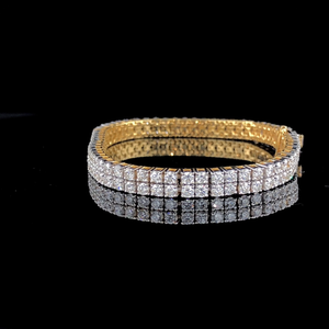 Moissanite Lab Grown Moissanite <b>Bracelet</b> 925 Sterling Silver <b>Gold</b> Plated VVS Cut Elegant Jewelry Timeless Brilliance Natural - Product Image 2