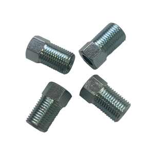 Tuerca de Acero con Cabeza Hexagonal de 3/16 Pulgadas de Largo, Mecanizada por CNC, Acabado Trivalente de Cromo y Zinc, Parcialmente Roscada 3/8-24 UNF - Product Image 1