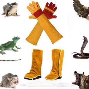 Guantes de seguridad, guantes de trabajo resistentes a cortes, guantes de cuero vacuno cosidos con Kevlar - Product Image 2