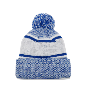 Ensemble bonnet et écharpe à franges Zeta Phi Beta, tricoté à la main, bleu et blanc, motif géométrique, style artisanal, pour la sororité et l'école - Product Image 3