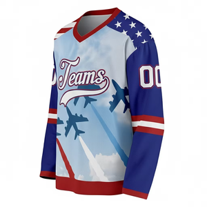 Jersey de Hockey sobre Hielo Personalizado 2026, Transpirable, de Secado Rápido, para Hombre y Mujer, con Nombre y Números Cosidos y Diseño Personalizado de Alta Calidad - Product Image 2