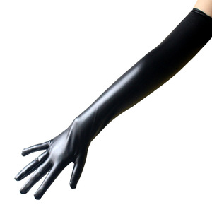 ถุงมือหนังเทียมยาวเซ็กซี่ ถุงมือพังก์ ถุงมือฮิปฮอปสุดเซ็กซี่ สำหรับใส่ไปคลับ คอสเพลย์ หรือเป็นเครื่องประดับ - Product Image 2