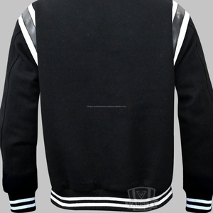 Chaqueta de lana de talla grande personalizada OEM para hombre, abrigo de invierno transpirable con diseño universitario y cuello levantado, venta al por mayor - Product Image 4