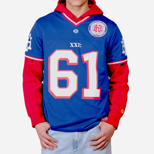 เสื้อฮู้ดดี้สไตล์อเมริกันฟุตบอลแบบตาข่ายสั่งทำพิเศษ ยูนิเซ็กซ์ ระบายอากาศได้ดี ผลิตจากโพลีเอสเตอร์ ชุดกีฬา รับผลิตแบบ OEM แบรนด์ส่วนตัว ผู้ผลิตชุดทีม - Product Image 6