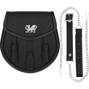 Sac Sporran en Cuir Véritable Personnalisé pour Kilt Écossais, Pochette Celtique des Highlands, Design en Cuir Traditionnel Gaufré, Vente en Gros OEM - Product Image 3