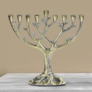 Menorah de Aluminio de Diseño Exclusivo para Marca Privada, Ideal para Ceremonias Religiosas, Decoración Festiva, Elegante para Mesa de Comedor y Sala de Estar - Product Image 2