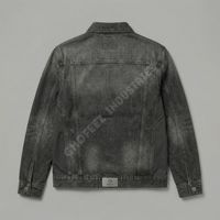 Veste en jean vintage de haute qualité personnalisée pour hommes, broderie lavée, boutons, streetwear, écologique, hiver, unisexe