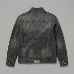 Vestes en jean vintage de haute qualité personnalisées pour hommes, veste en jean brodée lavée, veste en jean streetwear à boutons, veste en jean unisexe - Product Image 2