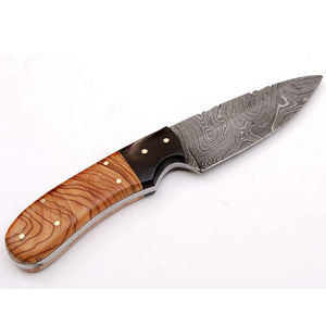 Couteau en acier Damas fait main, édition limitée, avec manche en os coloré, meilleur produit pour la chasse, support OEM - Product Image 5