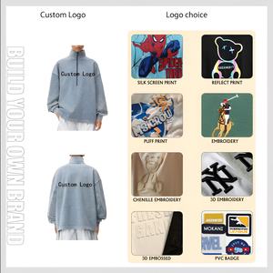 Sudadera Oversize de Forro Polar para Hombre, 100% Algodón, Cuello Redondo Liso, Unisex, Invierno, Venta al por Mayor, Estilo Urbano - Product Image 6