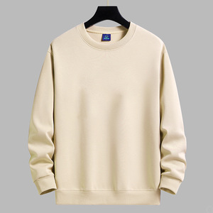 Sudadera Lisa de Moda para Hombre, en Stock, Venta al por Mayor, Patrón Sólido, Tejido de Algodón, Cuello Redondo - Product Image 4