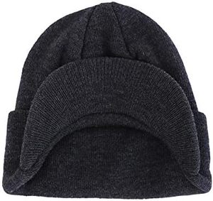 Gorro de Punto Personalizado con Visera Negra, Gorro de Invierno Unisex con Visera, Gorro de Acrílico Suave de Color Sólido, Venta al Por Mayor OEM - Product Image 2