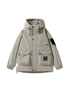 Blouson d'hiver décontracté imperméable pour homme 2026, coupe régulière, style bomber, avec capuche, fermeture éclair, grande taille, respirant - Product Image 3