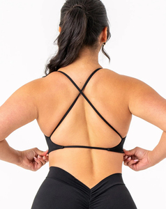 Women's Outdoor Beach Seamless High Support <b>Bra</b> Best for Yoga Workout Breathable <b>Halter</b> Deep V <b>Neck</b> Front Logo 2026 Wholesale - Product Image 2