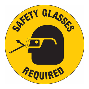 Brady Anti-Slip Safety <b>Glasses</b> Required Floor Sign-Flexible Folding <b>Plastic</b> Wet Floor Warning Sign for Workplaces - Product Image 3
