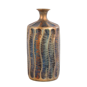 Top Sale on Semi Shine Antique Brass Handcrafted Metal Gold Long Flower <b>Vase</b> for Home Decoration at Low Market Price from India - Product Image 1