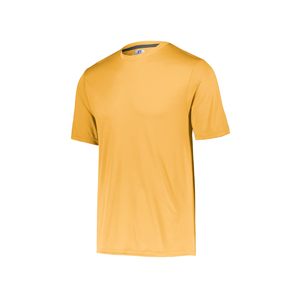 T-shirt décontracté pour homme en polyester 180g, bleu roi, col rond, manches courtes, coupe classique, uni, séchage rapide, anti-plis, respirant, avec logo - Product Image 3