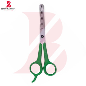 กรรไกรซอยผมด้ามพลาสติกสีเขียวสดใส ขายส่ง กรรไกรตัดผมมืออาชีพสำหรับการตัดผมอย่างแม่นยำ - Product Image 6