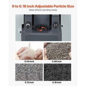 Concasseur de roche 220V à double rouleau, broyeur industriel 2,56x0,59 pouces, broyeur de pierres avec double entrée d'alimentation, vitesse de 1740 tr/min - Product Image 4