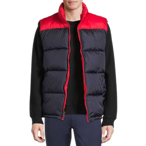 Hot Selling Custom <b>Men's</b> Vests Bubble Puffer <b>Jacket</b> Sleeveless <b>Warm</b> Winter Vest in Stock Plus Size puffer vest with custom logo - Product Image 1