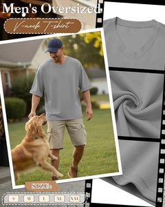 เสื้อยืดโอเวอร์ไซส์ผ้าฝ้ายแท้ 100% น้ำหนัก 220 กรัม พิมพ์ลายตามสั่งที่ไหล่ สไตล์ฮิปฮอป ไซส์ใหญ่พิเศษ ผ้าฝ้ายแท้ 100% ทรงบ็อกซี่ สำหรับผู้ชาย - Product Image 2