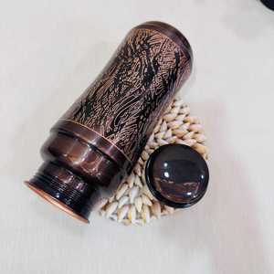 Bouteille d'eau en cuivre pur de qualité supérieure, anti-fuite, au design unique, conçue pour l'eau bouillante, en promotion - Product Image 6