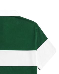 Customized Green And <b>White</b> Men <b>Polo</b> Shirt Short Sleeve Casual Golf T Shirt Breathable Summer Color Block Premium Quality Top - Product Image 5