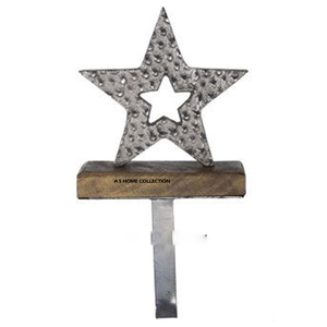 Blank Sublimation <b>Stocking</b> <b>Holder</b> For Home Christmas Decorative Use Wooden Base Aluminum <b>Stocking</b> <b>Holder</b> At Good Price - Product Image 1